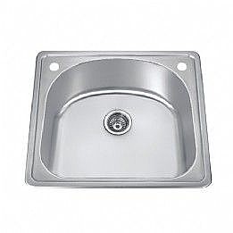 כיור מטבח נירוסטה תוצרת ורד דגם 873-1 התקנה עליונה / שטוחה