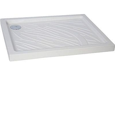 אגנית חרס 120x80 לבן + ונטיל