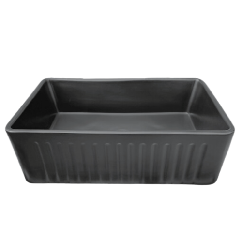 כיור מטבח פסים חרס שחור דגם 60/45 ס"מ