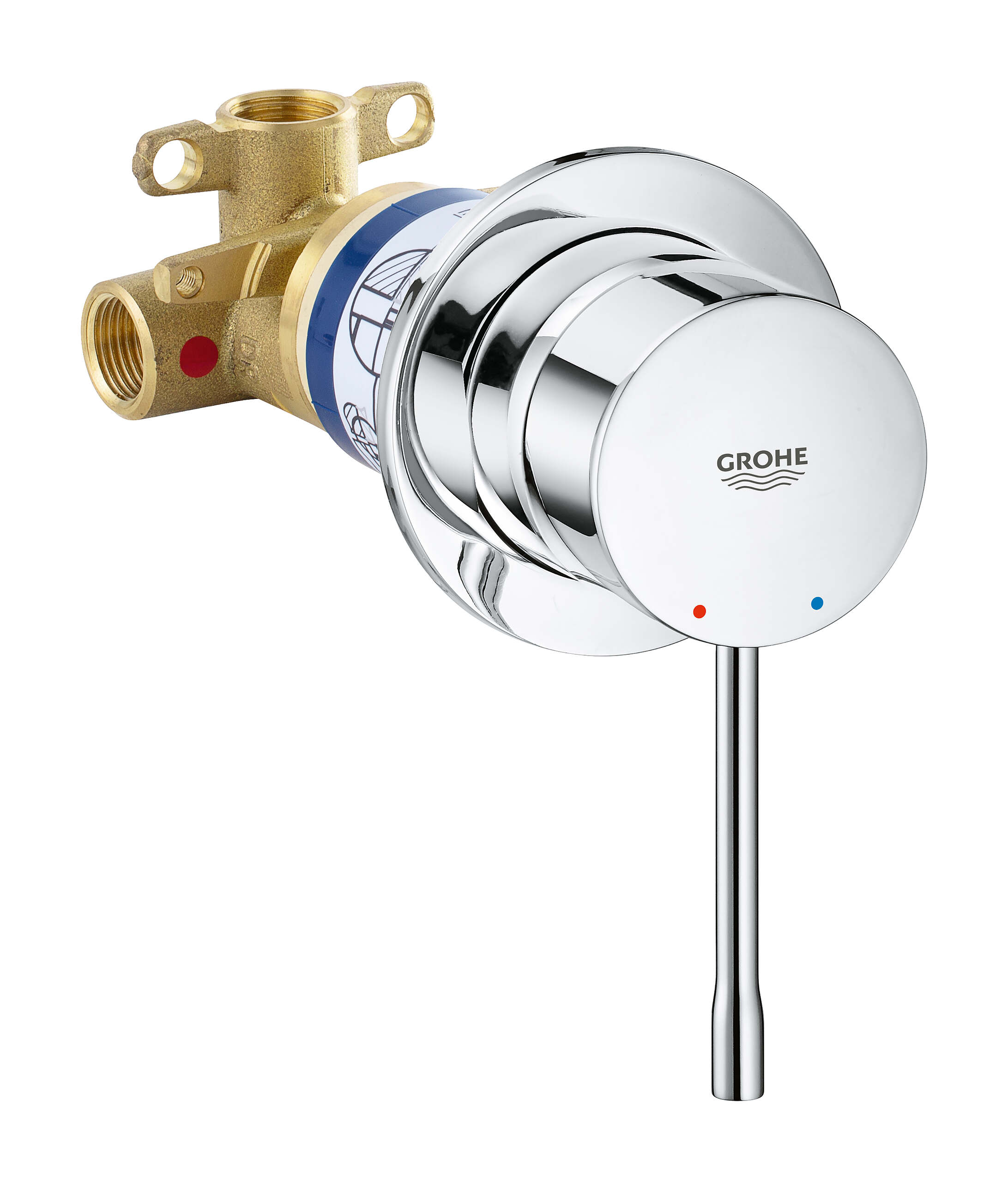 אינטרפוץ 3 דרך עגול 7.5 ס"מ Essence כרום ניקל GROHE