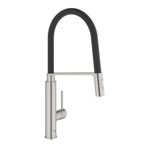 ברז מטבח נשלף CONCETTO כרום ניקל / שחור GROHE