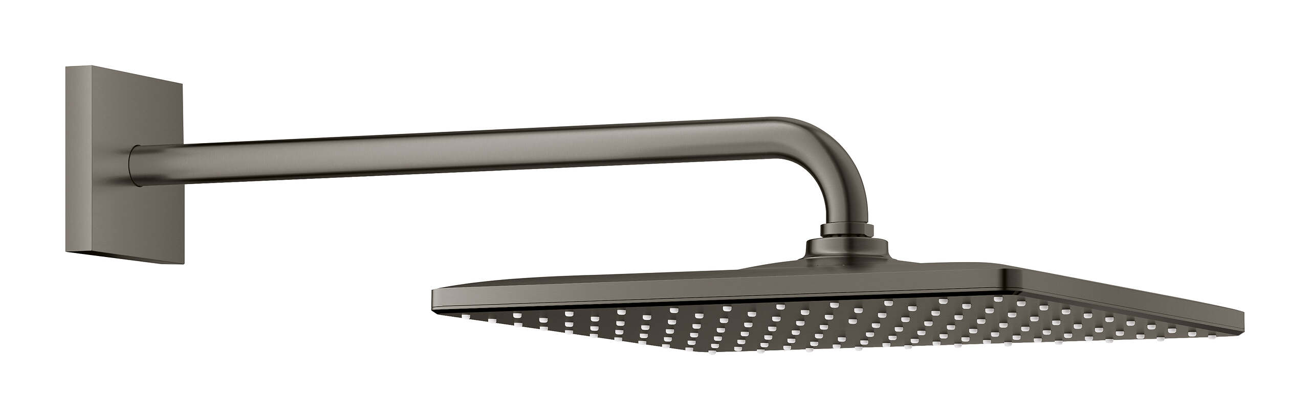 ראש מקלחת מרובע + זרוע מקלחת RAINSHOWER גרפיט מוברש