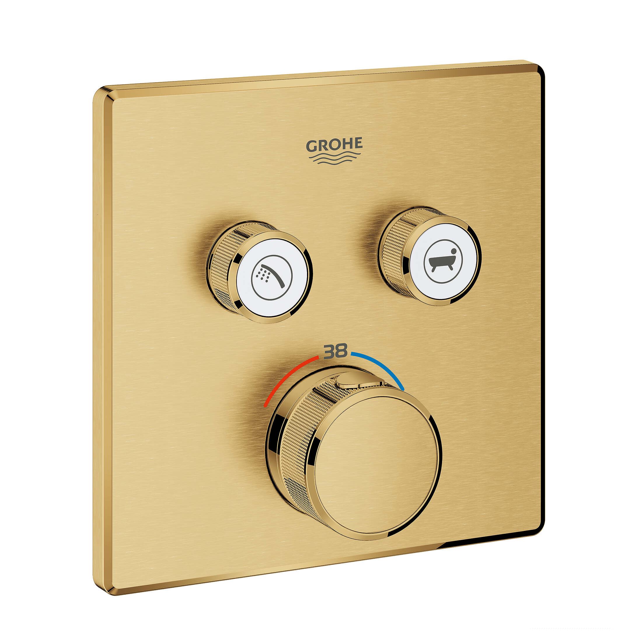 כיסוי לאינטרפוץ 4 דרך SmartControl לגוף 35600000 מרובע זהב מוברש