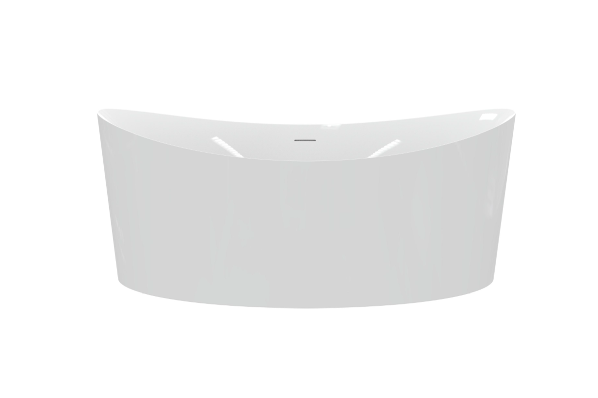 אמבטיה עומדת FREE STANDING דגם לונה 160/70 לבן מבריק